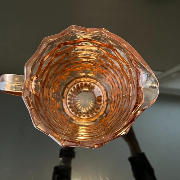 Rose Glass Geometric Design Refreshment Pitcher - Picture 3 of 4